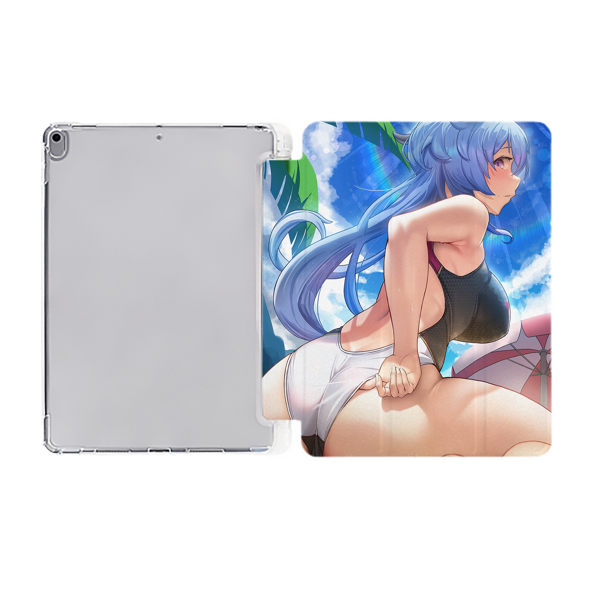 げんし神 genshin IPad ケース ペン収納付き 三つ折りスタンド PUレザー×シリコン 対応機種9.5/10.5/10.9インチ